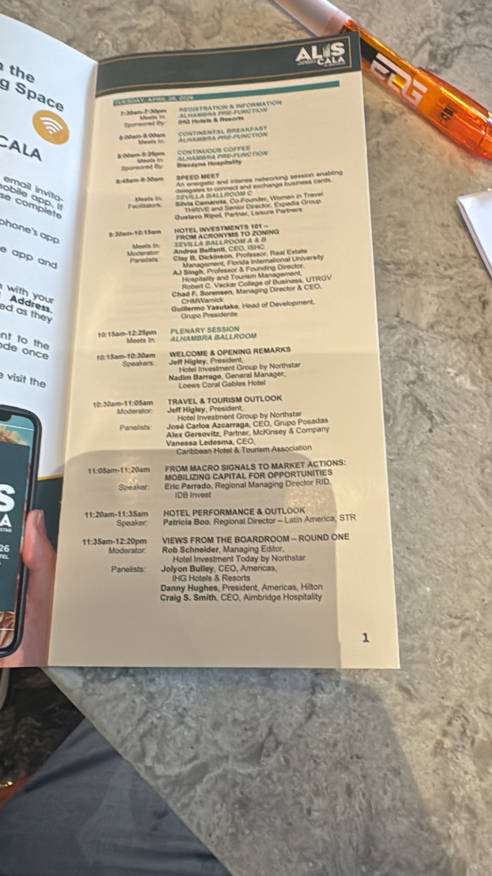 Event menu