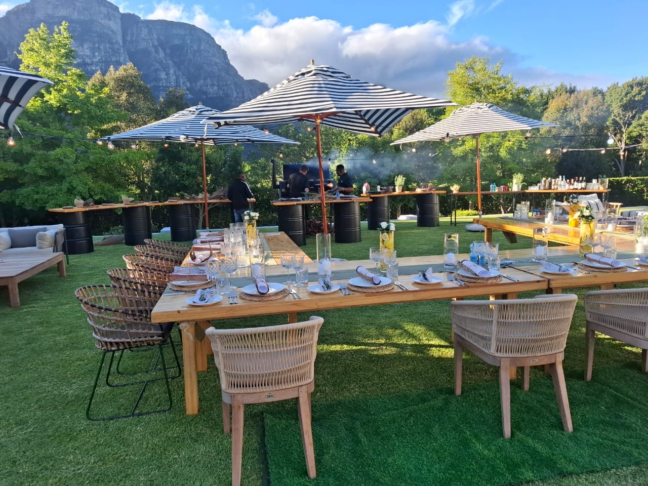 Outdoor table settings