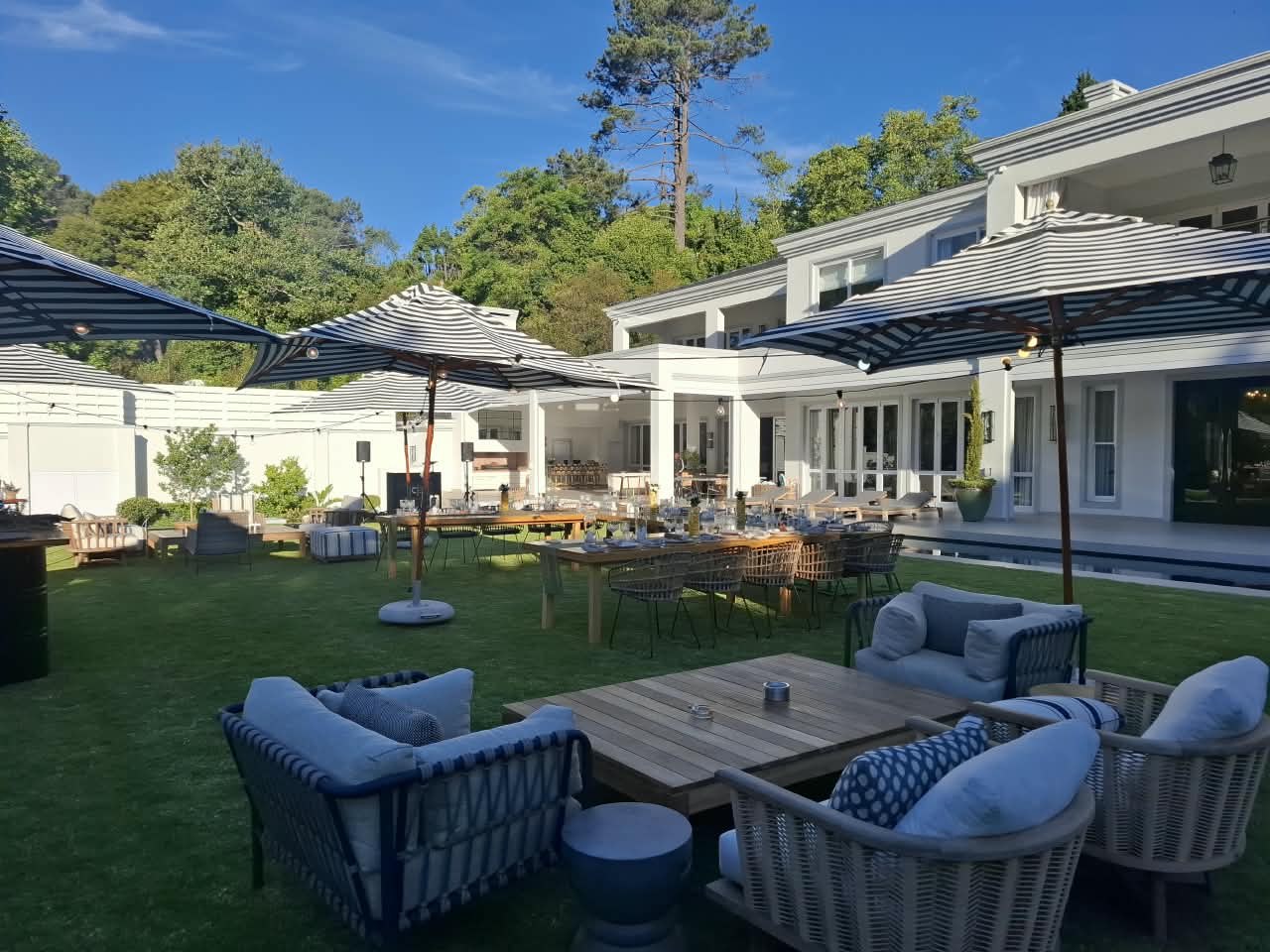 Outdoor lounge and dining area