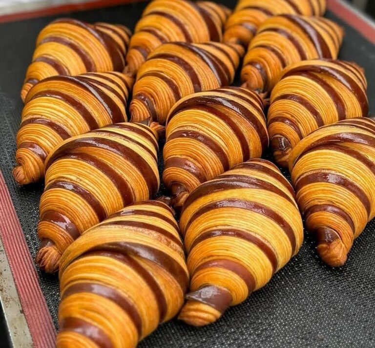 Croissant just came out of the oven — staging demonstration